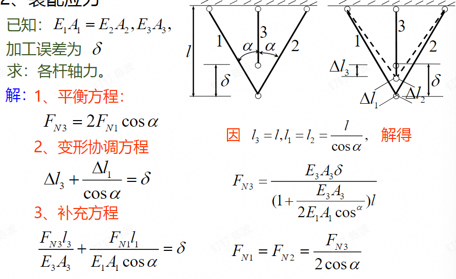 装配应力的例题